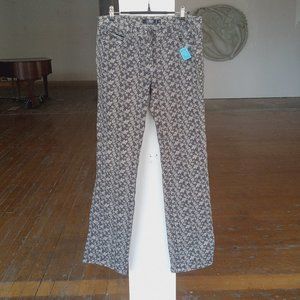 Laundry Black/Cream lace print denim